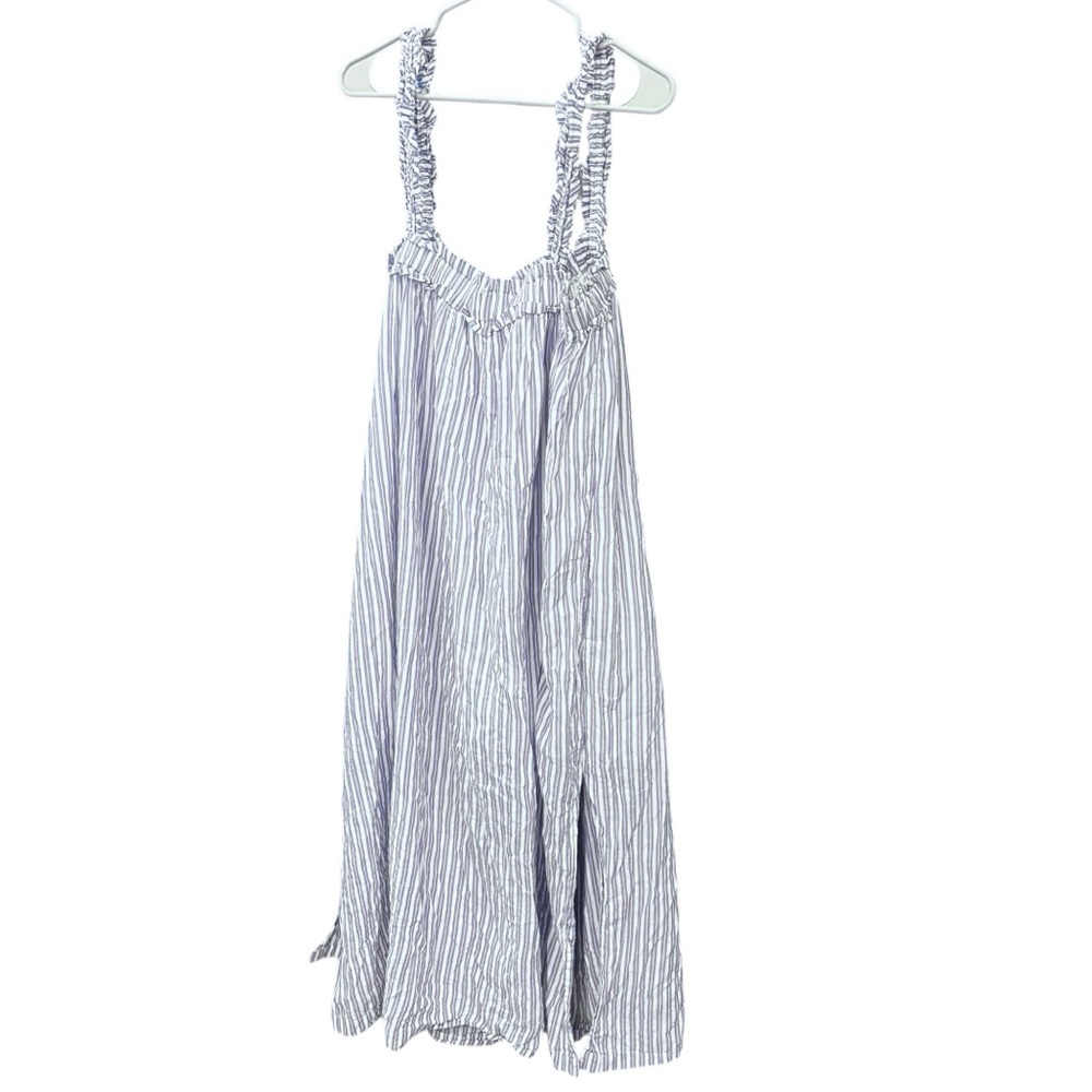 J. CREW Cotton Voile Ruffle-trim Shift Dress in Stripe - Picture 4 of 7